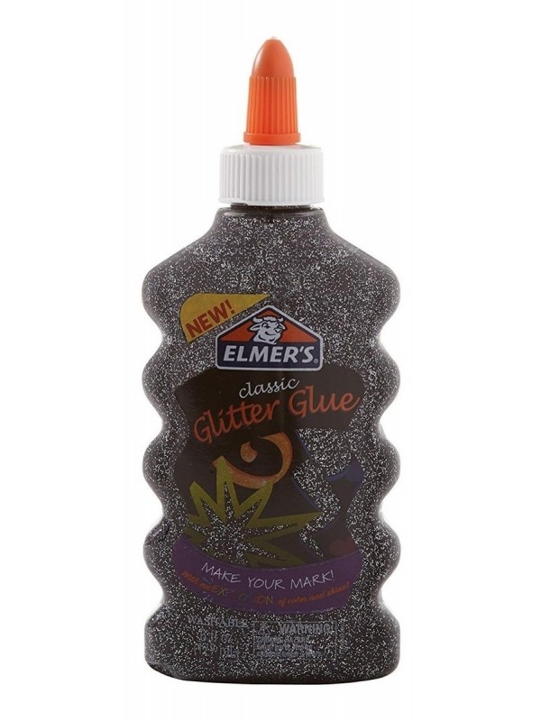 ADHESIVO ELMERS GLITTER x177ml NEGRO