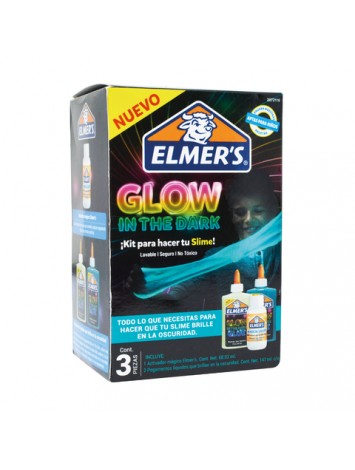 KIT SLIME ELMERS GLOW IN THE DARK x2