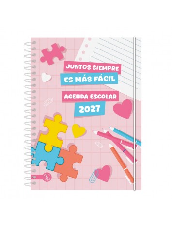 AGENDA 2027 15x21 SEMANAL ESCOLAR CON ESPIRAL - RY