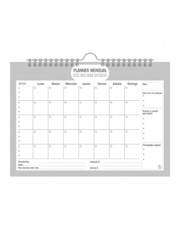 PLANNER RY A3 2027 MENSUAL OFFICE CON PERCHITA
