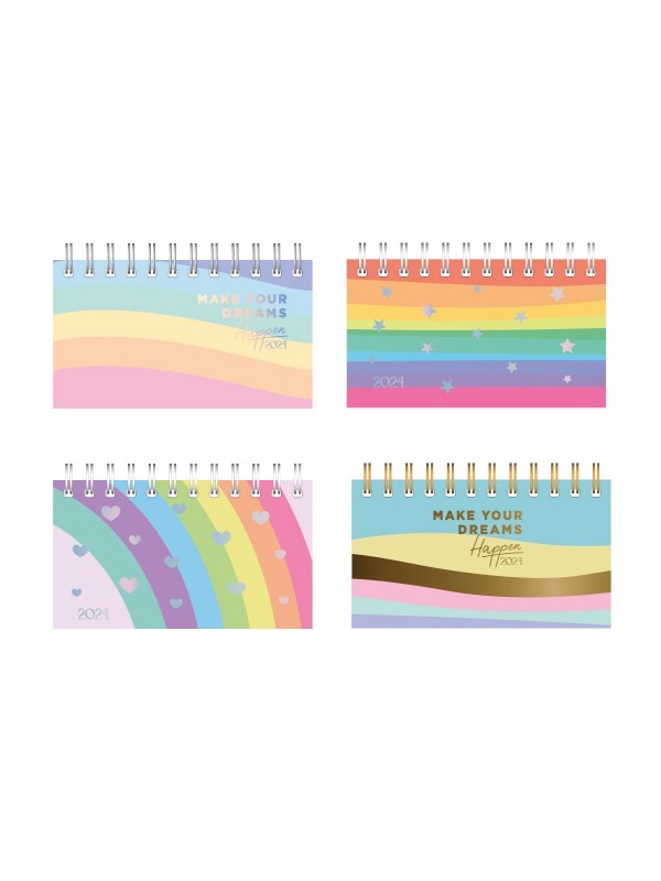 AGENDA POCKET ESPIRAL RAINBOW SEMANAL 2024