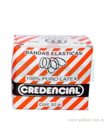 BANDAS ELASTICAS CREDENCIAL BOLSA  50g