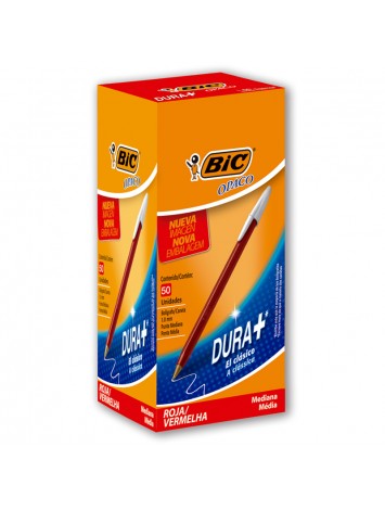 x50 BOLIGRAFO BIC OPACO ROJO
