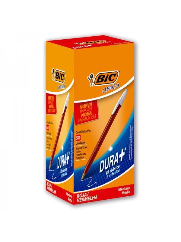 x50 BOLIGRAFO BIC OPACO ROJO