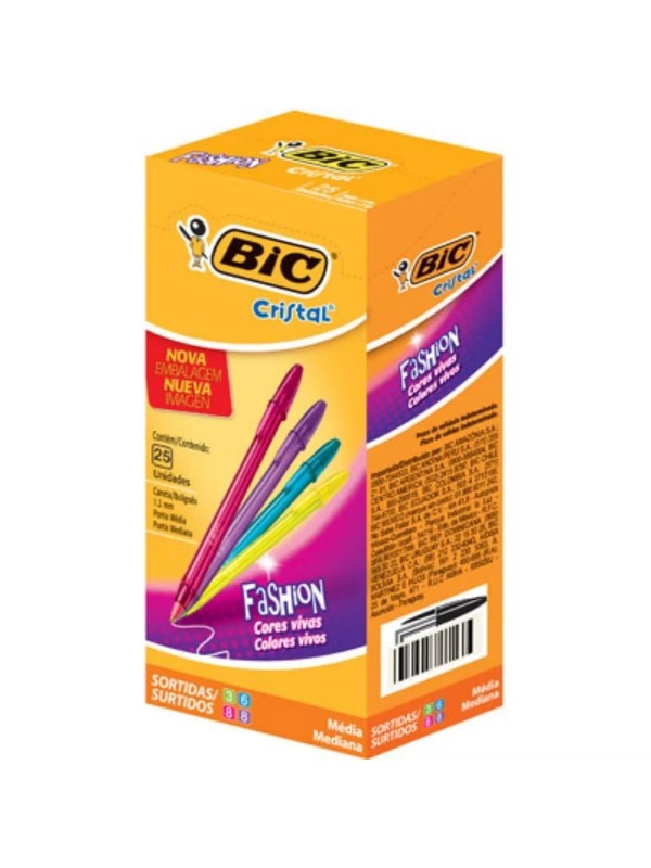 x25 BOLIGRAFO BIC FASHION SURTIDAS