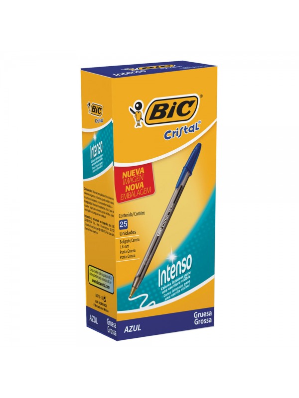 x25 BOLIGRAFO BIC CRISTAL INTENSO 1.6 mm