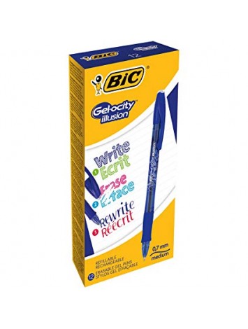 x12 ROLLER BORRABLE BIC GELOCITY AZUL