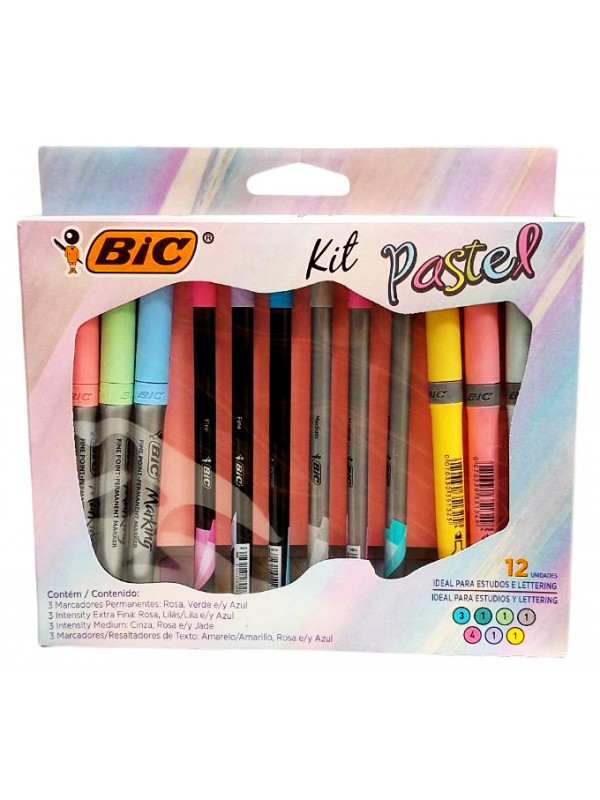 BOLIGRAFO BIC KIT x12 TONOS (PM+INTENSITY+HL)