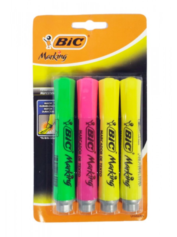 RESALTADOR BIC MARKING SURTIDO BLISTER x4