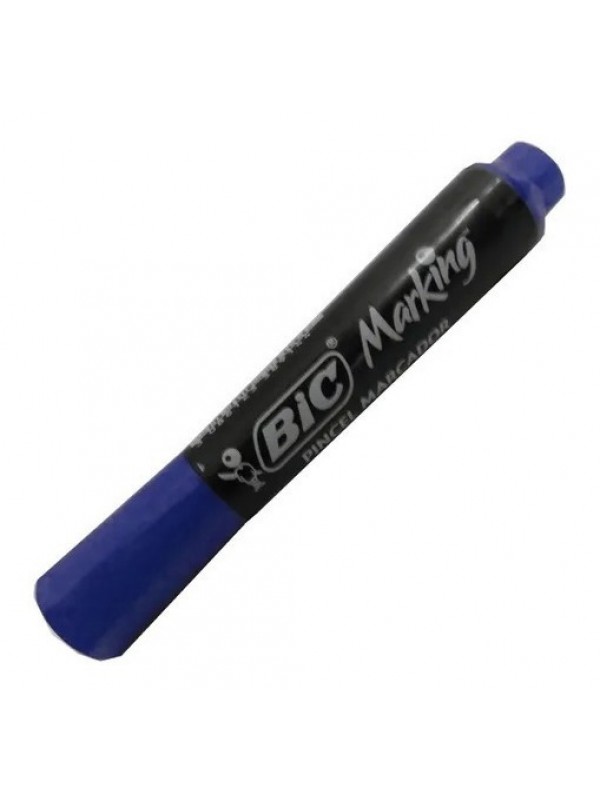 MARCADOR PERMANENTE BIC MARKING CHATO AZUL x12