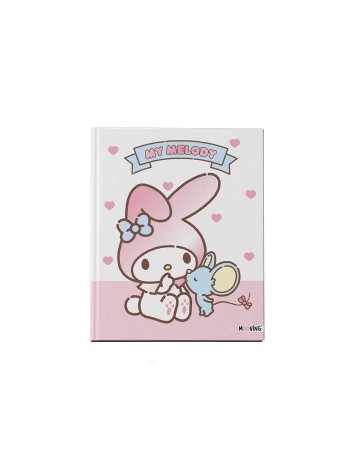 CUADERNO TAPA DURA 19x24 COSIDO MY MELODY x48 HOJAS