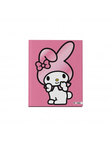 CUADERNO TAPA DURA 19x24 COSIDO MY MELODY x48 HOJAS