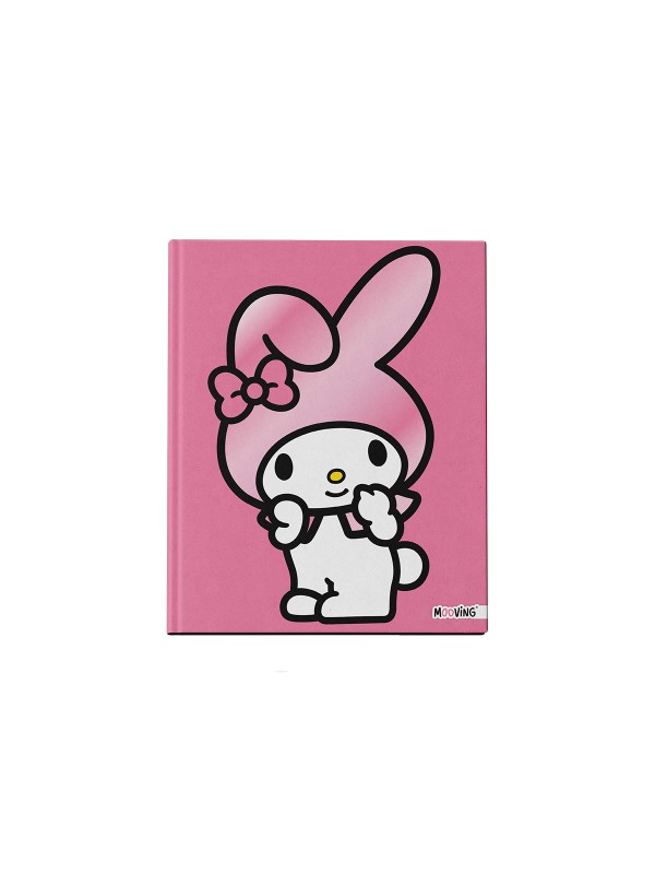 CUADERNO TAPA DURA 19x24 COSIDO MY MELODY x48 HOJAS