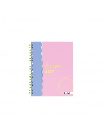 CUADERNO TAPA DURA 16x21 CON ESPIRAL PASTEL BLOCK x80 HOJAS