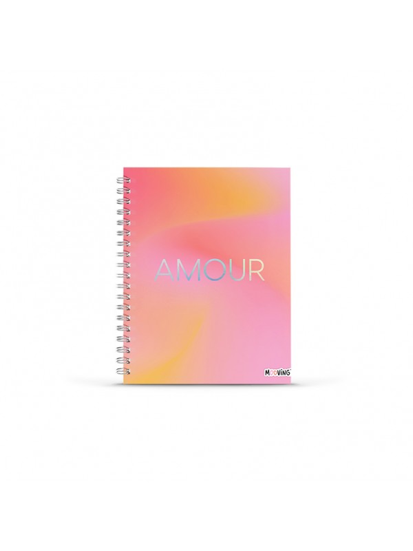 CUADERNO TAPA DURA 16x21 CON ESPIRAL PASTEL x80 HOJAS