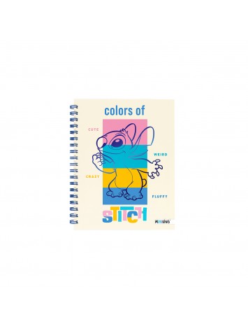 CUADERNO TAPA DURA 16x21 CON ESPIRAL STITCH x 80 HOJAS