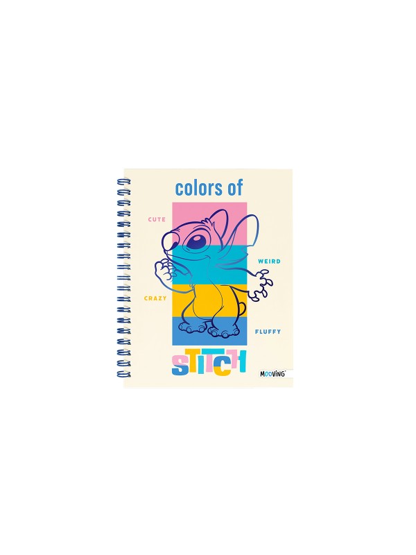 CUADERNO TAPA DURA 16x21 CON ESPIRAL STITCH x 80 HOJAS