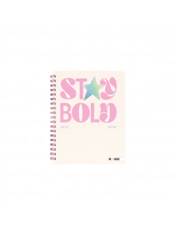 CUADERNO TAPA DURA 16x21 CON ESPIRAL COOL x 80 HOJAS