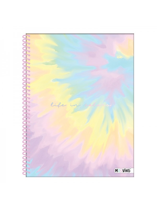 CUADERNO 29.7 UNIVERSITARIO PASTEL x80 HOJAS
