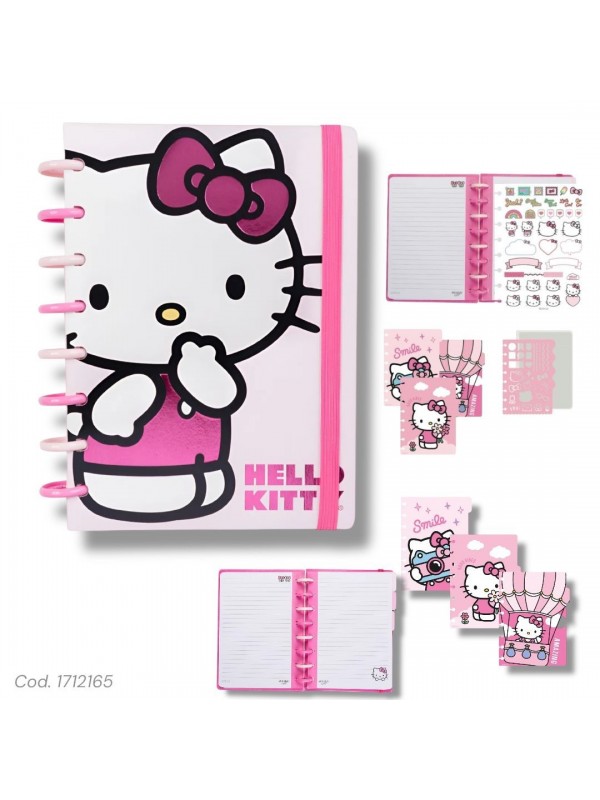 CUADERNO INTELIGENTE A DISCOS A5 HELLO KITTY