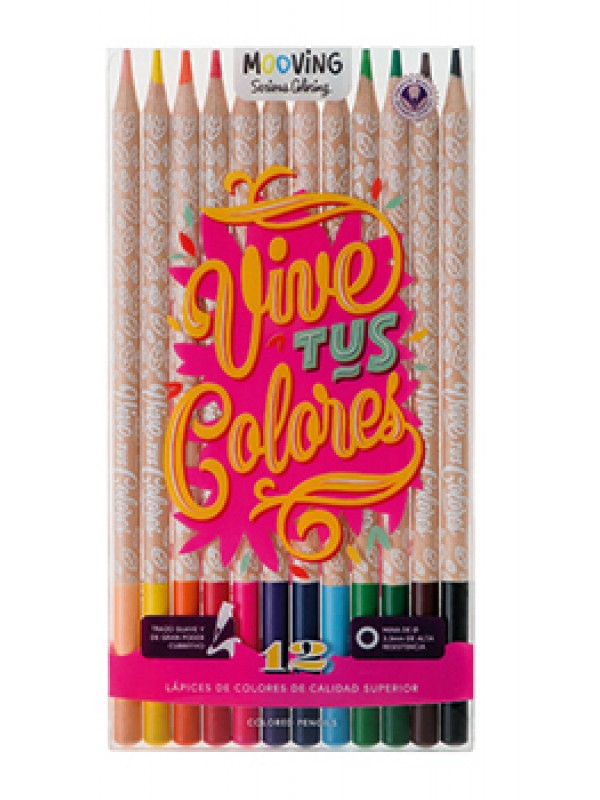 LAPICES DE COLORES MOOVING x12 LARGOS*