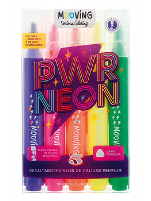 RESALTADORES NEON MOOVING x5*