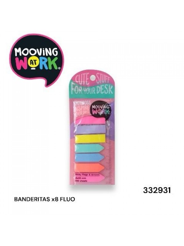 BANDERITAS MOOVINGatWORK x8 FLUO