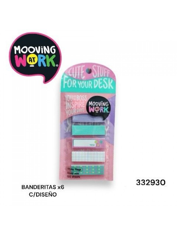 BANDERITAS MOOVINGatWORK x6 CON DISEÑOS