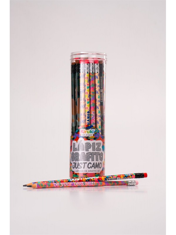 x36 LAPIZ GRAFITO HB CAMO TUBO KIRUKI