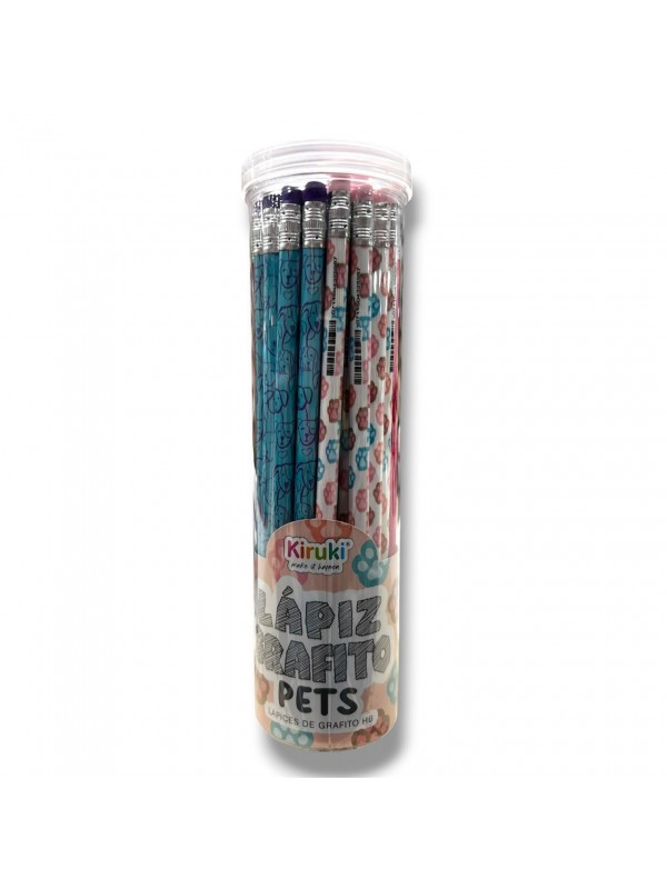 x36 LAPIZ GRAFITO HB PETS TUBO KIRUKI
