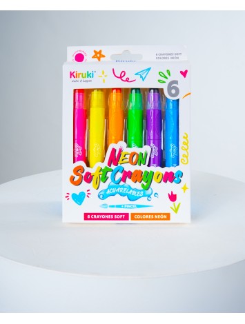 CRAYONES SOFT ACUARELABLES NEON x6