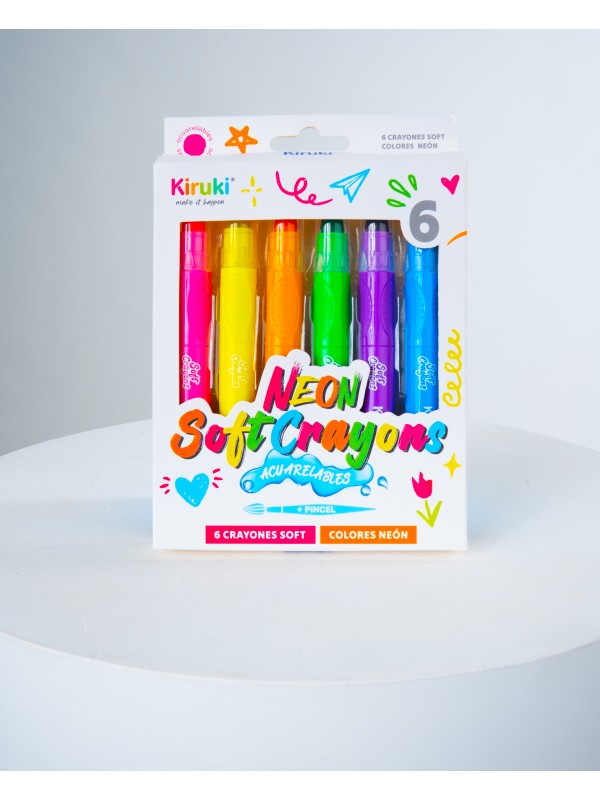 CRAYONES SOFT ACUARELABLES NEON x6