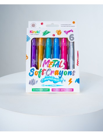 CRAYONES SOFT ACUARELABLES METAL x6