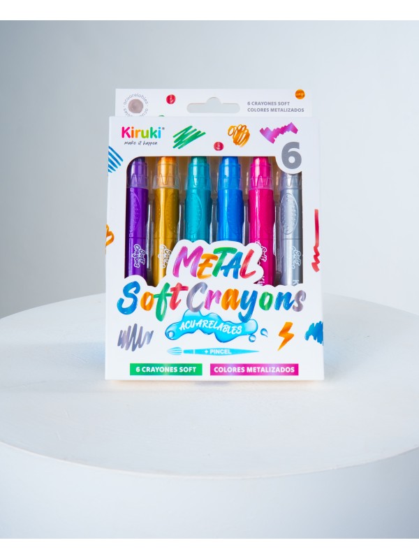 CRAYONES SOFT ACUARELABLES METAL x6