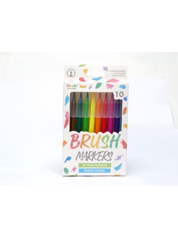 MARCADORES BRUSH x10 KIRUKI