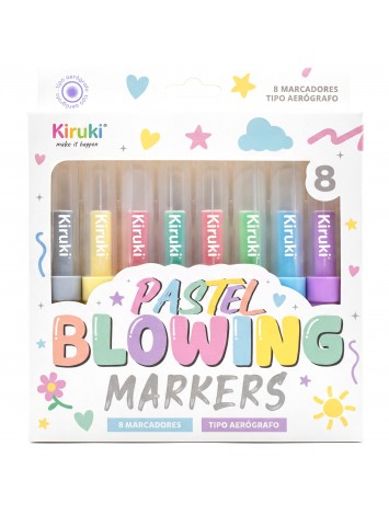 Marcadores Blowing Pastel x8 Kiruki