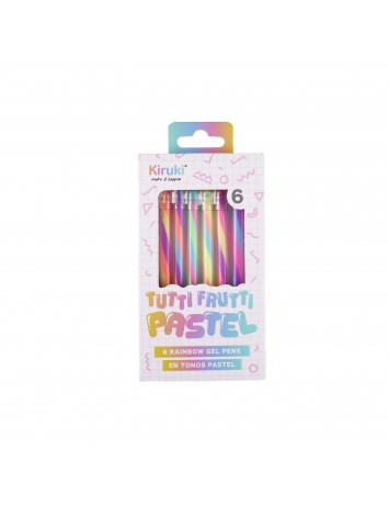 ROLLER GEL TUTTI FRUTTI x6 PASTEL KIRUKI