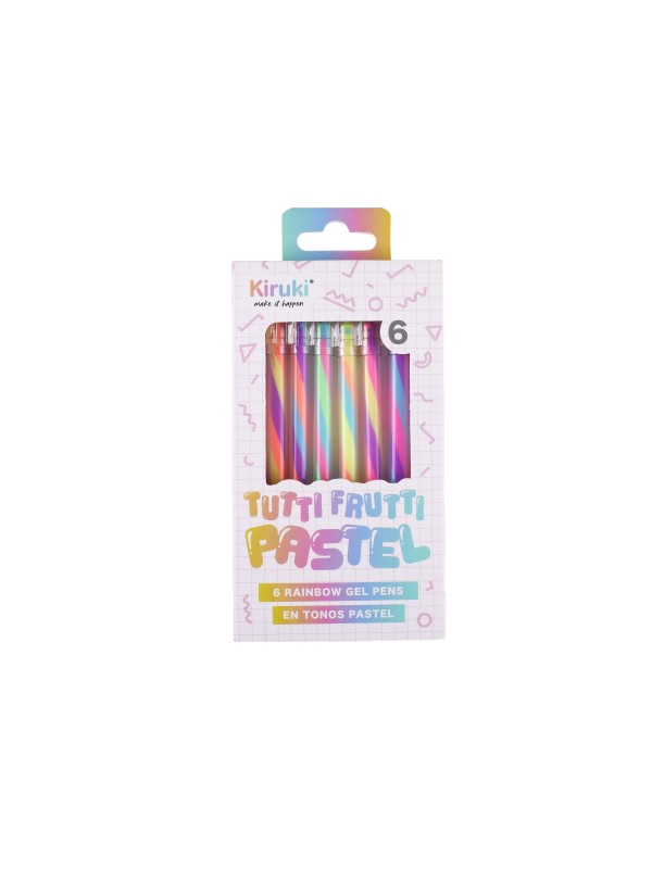 ROLLER GEL TUTTI FRUTTI x6 PASTEL KIRUKI