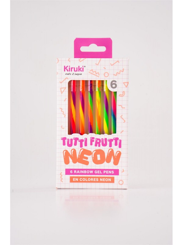 ROLLER GEL TUTTI FRUTTI x6 NEON KIRUKI