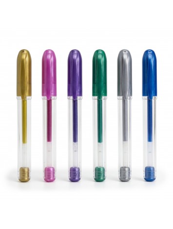 Mini Rollers Tinta Gel Metalizado Surtidos x6 Kiruki