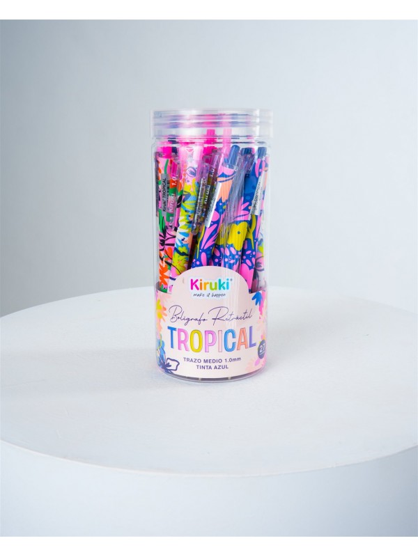 x27 BOLIGRAFO TROPICAL AZUL KIRUKI