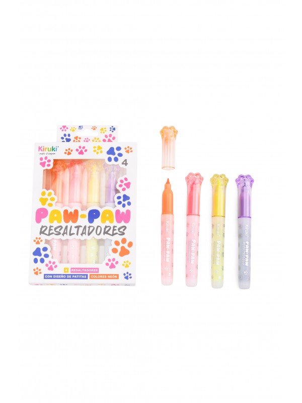 RESALTADOR PAW PAW FLUO x4 KIRUKI