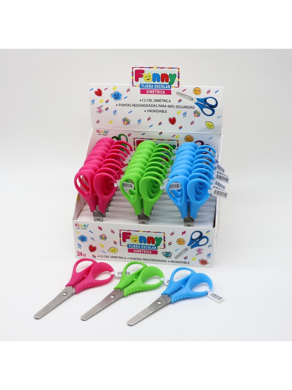TIJERA ESCOLAR FUNNY 12cm x24 KIRUKI