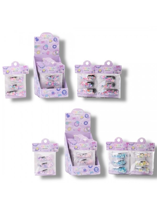SET HEBILLAS METAL CON CONFETTI x3 KIRUKI