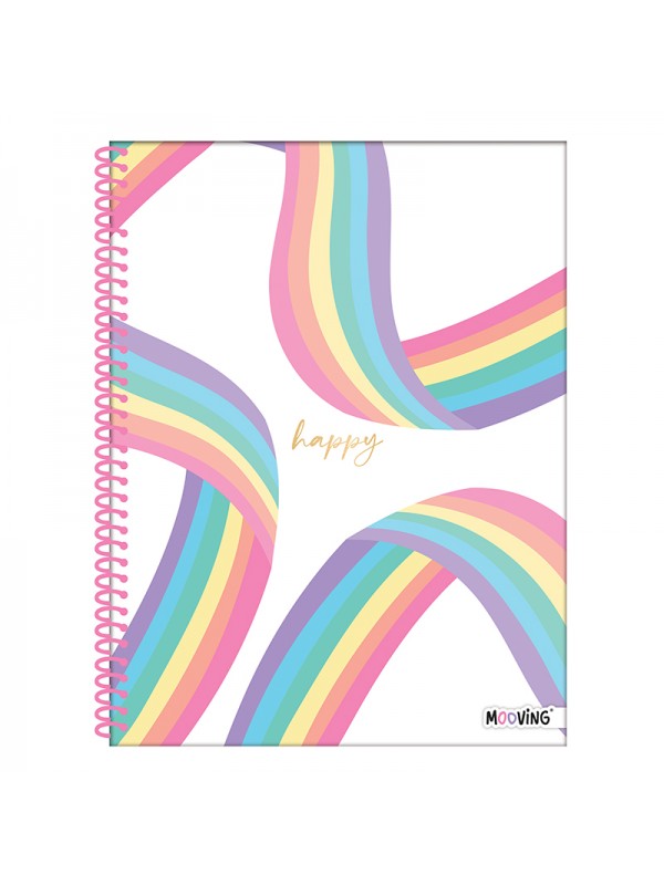 CUADERNO 29,7 UNIVERSITARIO GOLDEN RAINBOW x80 HOJAS