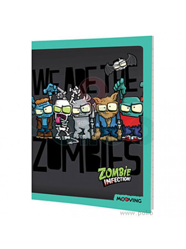 CUADERNO TAPA FLEXIBLE ZOMBIE INFECTION x48 HOJAS