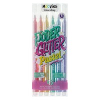 MARCADOR GLITTER PASTEL x6