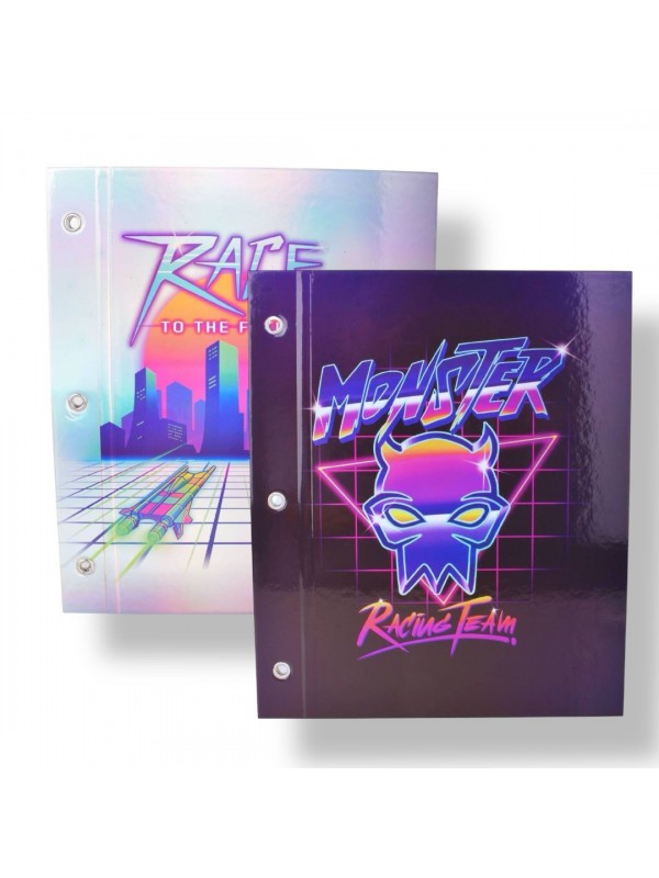 CARPETA CON CORDON N°3 REXON RACING MONSTER HOLOGRAFICA