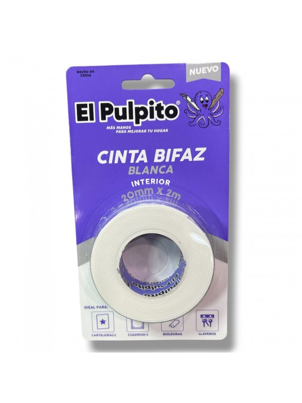 Cinta Bifaz Blanca El Pulpito 2 m
