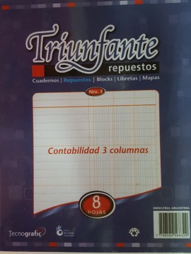 REPUESTO TRIUNFANTE N°3 CONTABILIDAD 3 COLUMNAS
